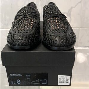 Jcrew Woven Classic Loafers black size 8, NWT